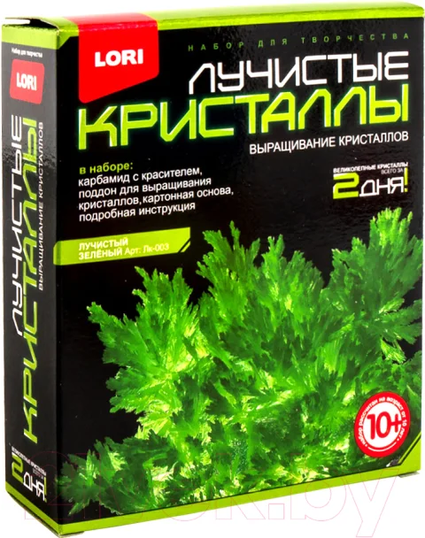 Набор для выращивания кристаллов Lori Зеленый кристалл / Лк-003