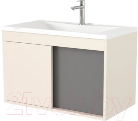 Тумба под умывальник Дабер 014 60 / Т14.6.0.19 (бежевый/серый)