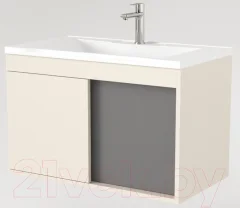 Тумба под умывальник Дабер 014 Cersanit Como 70 / Т14.7C.0.19 (бежевый/серый) — фото 3