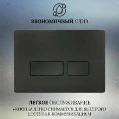 Кнопка для инсталляции Oliveeka 021-MB (черный матовый) — фото 5