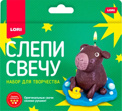 Набор для изготовления свечей Lori Слепи свечу. Капибара / Пз/С-022