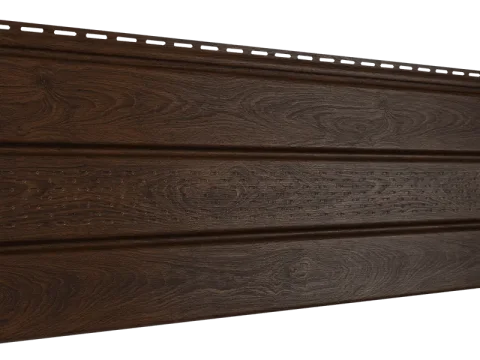 Софит для крыши Ю-Пласт (ПВХ).0300.Н. Проф перфорированный частично (3м, орех темный)