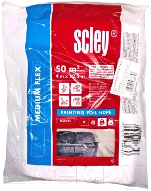 Пленка строительная Scley Малярная 0400-100412 (10мкм, 4x12.5м, 50м2)