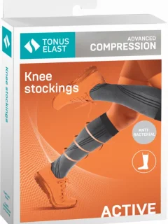 Гольфы компрессионные Tonus Elast 0401 Active 1кк Рост 2 Р5 (серый/черный) — фото 2