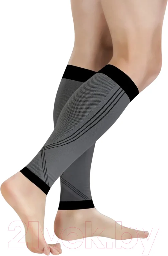Гетры спортивные Tonus Elast 0408-02 Active 1кк Рост 2 Р5 (серый/черный)