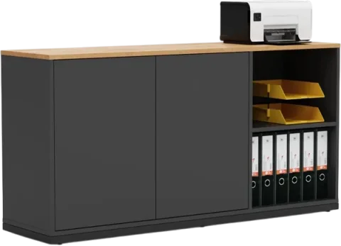 Тумба Crafto Мальта 04 150x40x75 (графит дуб)