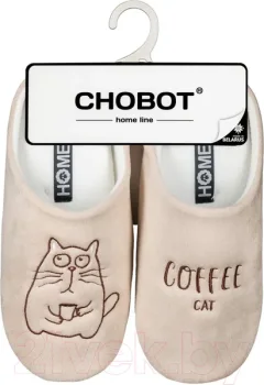 Тапочки домашние HOME Line 05-522 (р.37-38, Coffee Cat, светло-бежевый) — фото 3