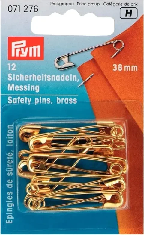 Набор булавок швейных Prym 071276 (12шт, золото)