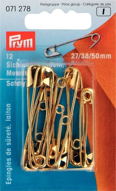 Набор булавок швейных Prym 071278 (12шт, золото)