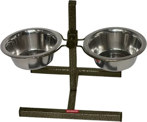 Подставка для мисок ZOONIK 08812-1 (бронзовый, с мисками)
