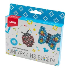 Набор для плетения Lori Фигурки из бисера. Божья коровка, бабочка / Бис-099 — фото 2