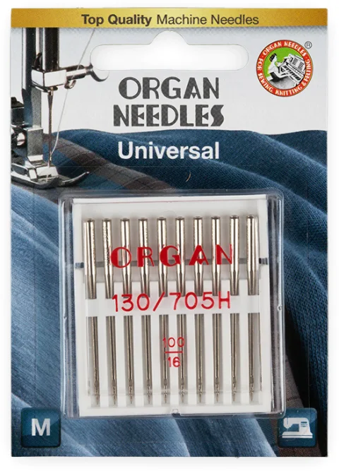 Набор игл для бытовой швейной машины Organ №100 (универсальные)