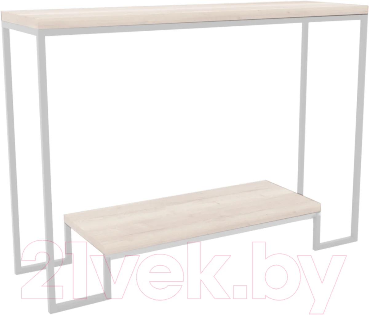 Консольный столик Hype Mebel Голд 100x35 (белый/древесина белая)