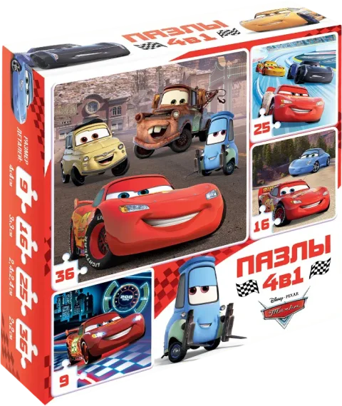 Набор пазлов Disney Тачки Ни дня без гонки / 10766206