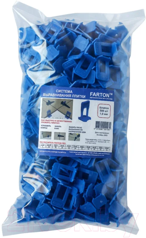 Клипсы для выравнивания плитки Farton 1.0мм (500шт)
