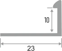 Уголок под плитку Profiling ПО-Г10 (2.7м, черный матовый) — фото 9