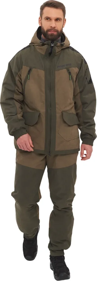 Костюм для охоты и рыбалки Huntsman Горка Люкс -10°C Хаки/Исландия (р.56-58/182-188)
