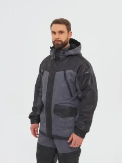 Костюм для охоты и рыбалки Huntsman Горка Люкс -10°C Серый Breathable (р.56-58/182-188) — фото 5