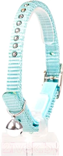 Ошейник Duvo Plus Стразы / 11157/blue