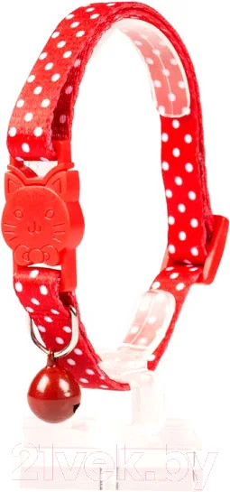 Ошейник Duvo Plus Белые точки / 11166/red (красный)