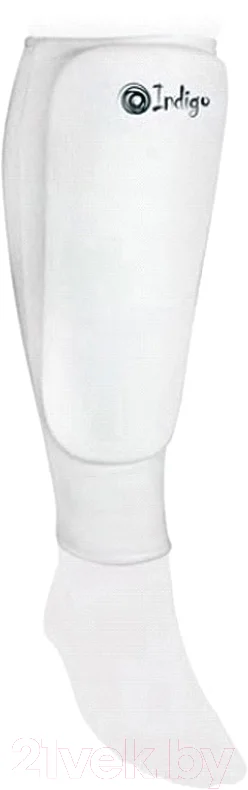 Защита голени для единоборств Indigo Sport 1118 (XXL, белый)