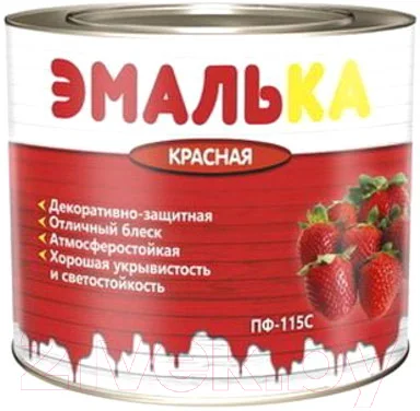 Эмаль Эмалька ПФ-115 С (2л, красный)