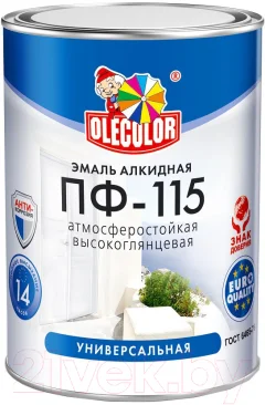 Эмаль Olecolor ПФ-115 (1.8кг, ярко-зеленый) — фото 1