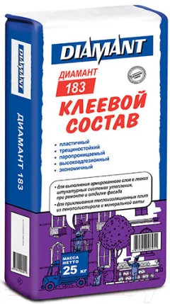 Клей для теплоизоляционных плит Diamant ПМ КС 1 183 (25кг) — фото 1