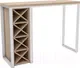 Барный стол Hype Mebel Уайн 120x40x110 (белый/дуб галифакс натуральный) — фото 2