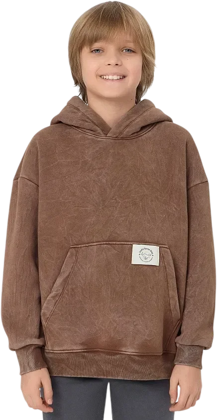 Худи детское Mark Formelle 123416-1 (р.104-56, Acid Wash коричневый)