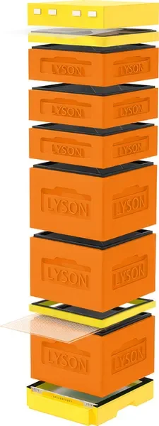 Улей Lyson Дадан На 12 Рамок / K128ORY (оранжевый/желтый) — фото 5