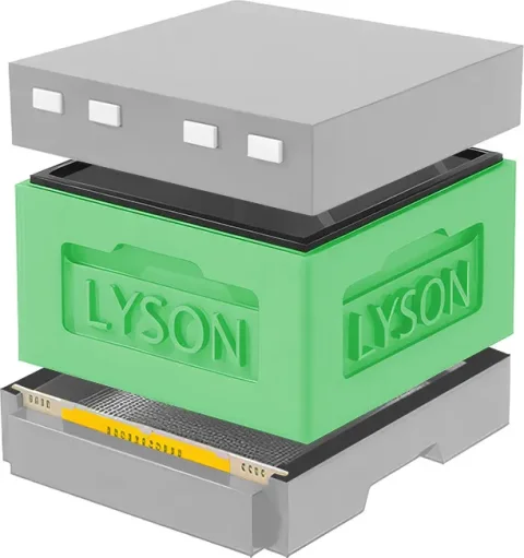 Улей Lyson ППС 12 Рамок / KR121GG (зеленый/серый)
