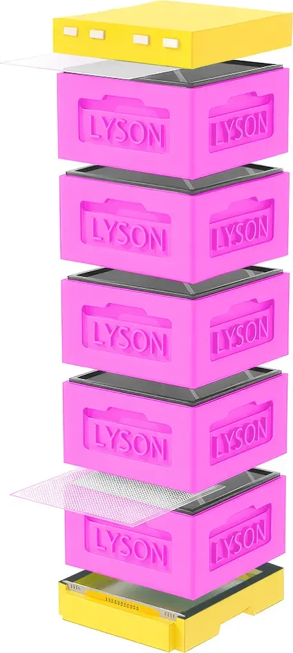 Улей Lyson Рута На 12 Рамок / KR125PY (розовый/желтый)