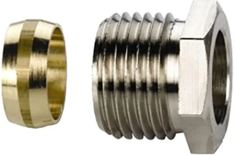 Обжим для декоративных трубок Simplex 1/2"x15мм / F 10352 (никелированный)