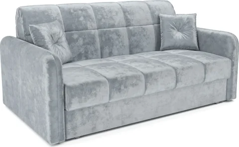 Диван Mebel-Ars Аккордеон Свег ППУ 140x200 (велюр серый Plush OWV-11)