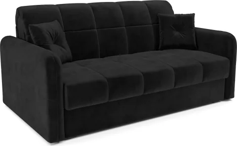 Диван Mebel-Ars Аккордеон Свег ППУ 140x200 (велюр черный HB-178/17)