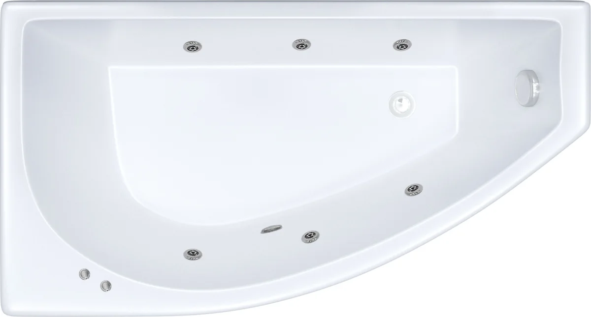 Ванна акриловая Triton Бэлла 140x77 Экстра Базовая Flat R (с гидромассажем)