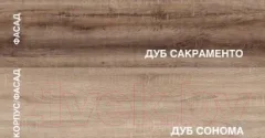 Тумба Памир Соната КС-1500 (дуб сонома/дуб сакраменто) — фото 4