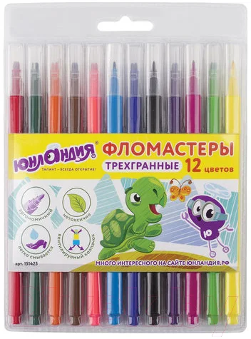 Фломастеры Юнландия Зоопарк / 151425 (12шт)