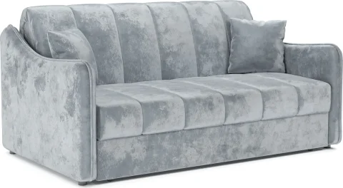 Диван Mebel-Ars Аккордеон Давос НПБ 155x200 (велюр серый Plush OWV-11)