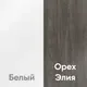 Комод Кортекс-мебель Бари 160 8ш (белый/белый/орех элия) — фото 9