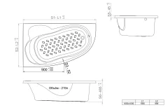 Ванна акриловая Triton Николь 160x100 L Люкс Flat (с гидромассажем) — фото 5