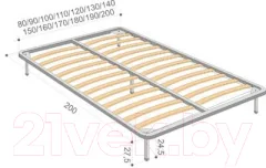 Ортопедическое основание Askona С ламелями 160x200 — фото 2