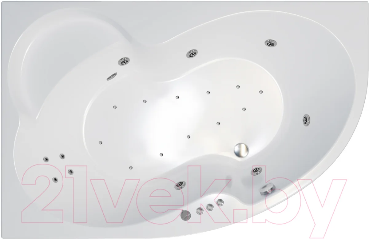Ванна акриловая Triton Мари 170x110 R Люкс Flat (с гидромассажем)