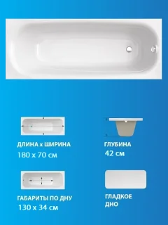 Ванна акриловая Triton Европа 180x70 — фото 7