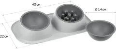 Набор мисок для животных Idea Твикс Макси М 1813 (смоки) — фото 2