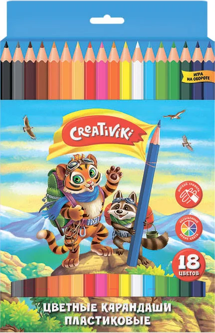 Набор цветных карандашей Creativiki ЦКП18КР (18цв)
