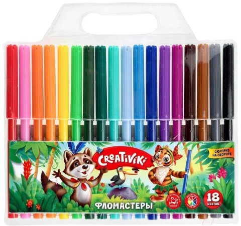 Фломастеры Creativiki ФЛВ18КР (18цв)