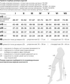 Чулки компрессионные Trives с закрытым носком 1кл / ТК.931 (р.7, бежевый) — фото 9