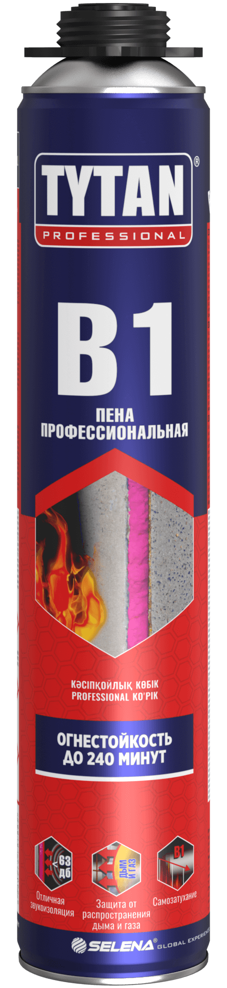Пена монтажная Tytan Professional В1 огнестойкая (750мл)
